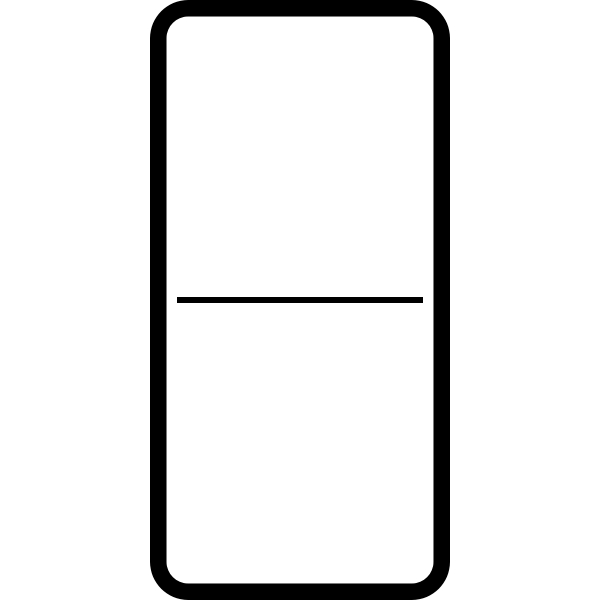 Vector clip art of empty domino tile | Free SVG