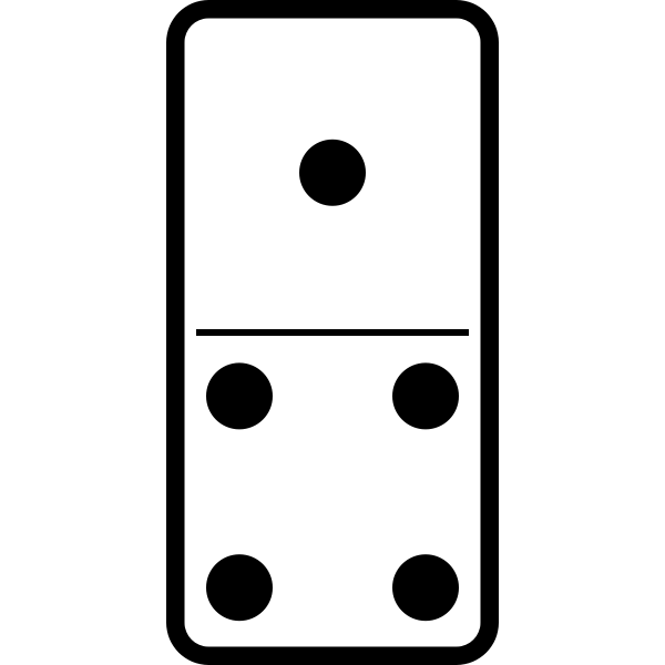 Domino tile 1-4 vector illustration