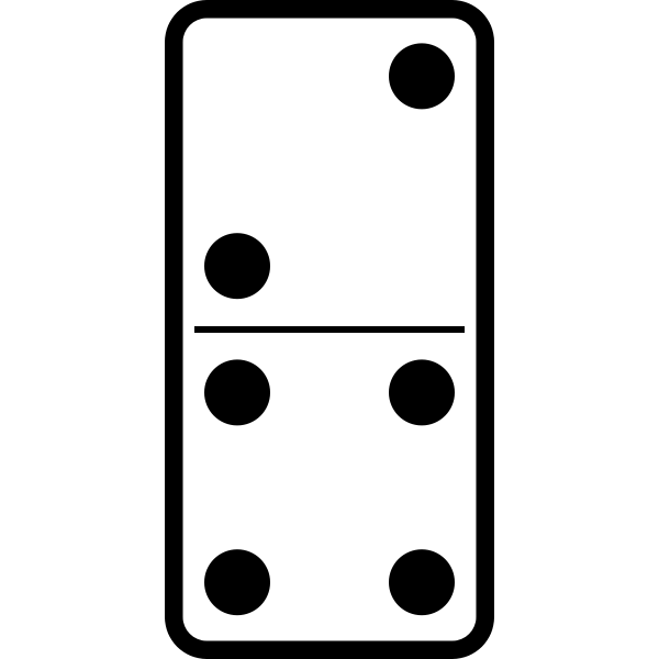 Domino tile 2-4 vector image