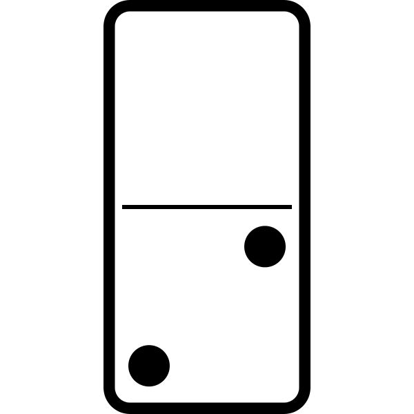 Domino tile with two dots