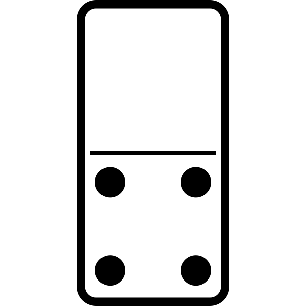 Domino tile 0-4 vector image