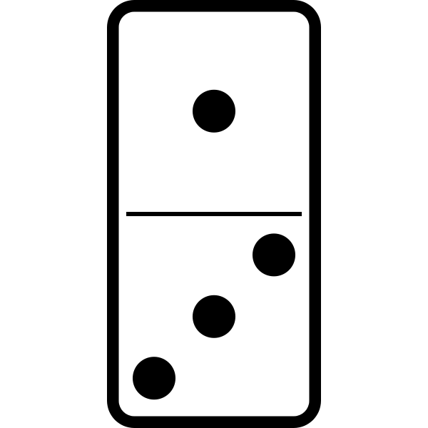 Domino tile 1-3 vector image
