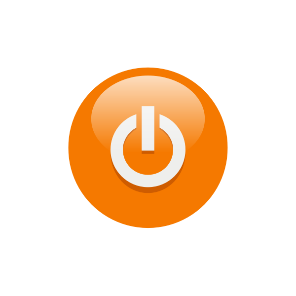 Orange power button vector illustration