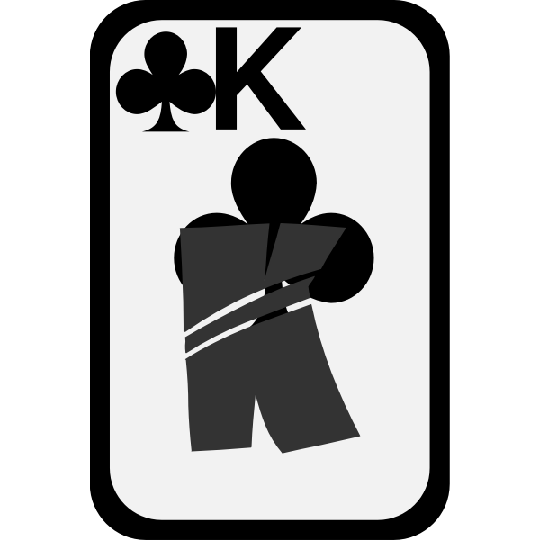 King of Clubs funky playing card vector image