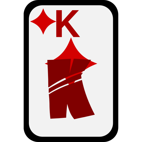 King of Diamonds funky playing card vector clip art