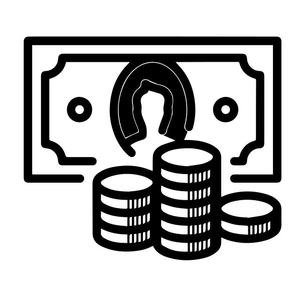 Money and Coin Stacks Icon