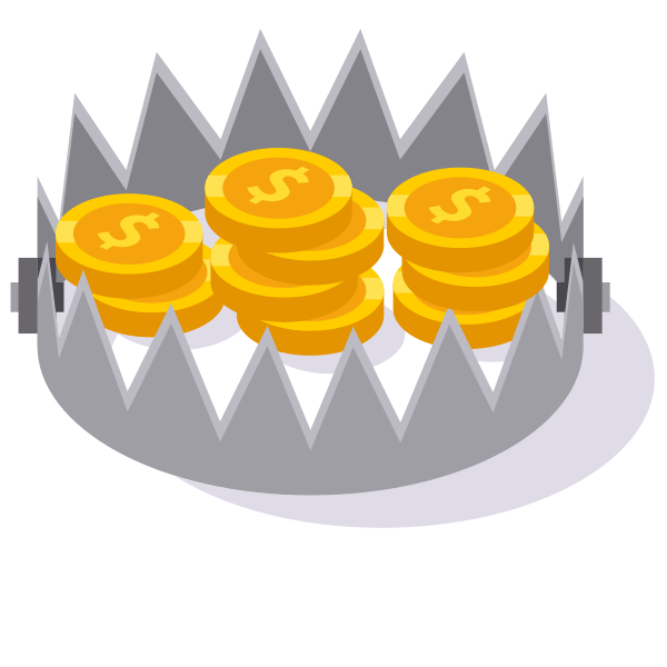 Money Trap Vector Illustration