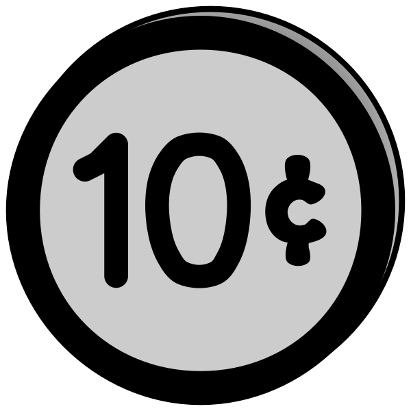 Coin 10 Cents Free Svg