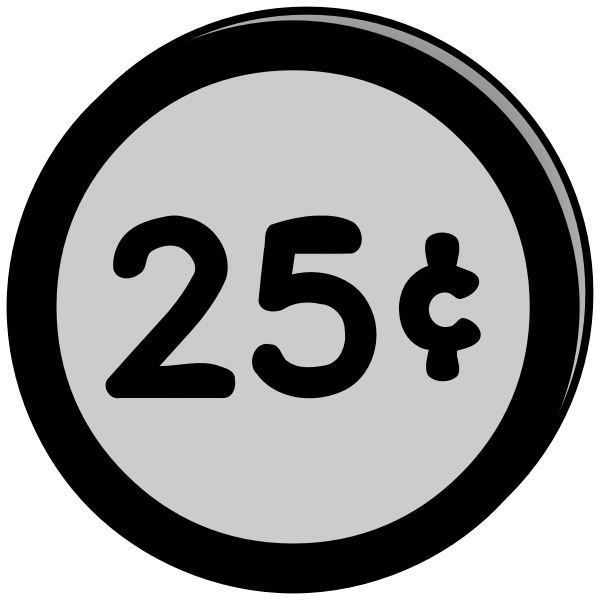 Coin 25 Cents Free SVG