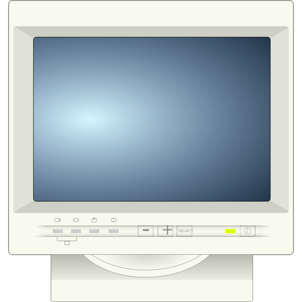 CRT computer monitor vector image