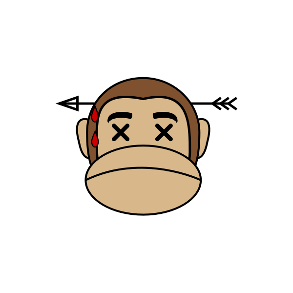 Dead monkey | Free SVG