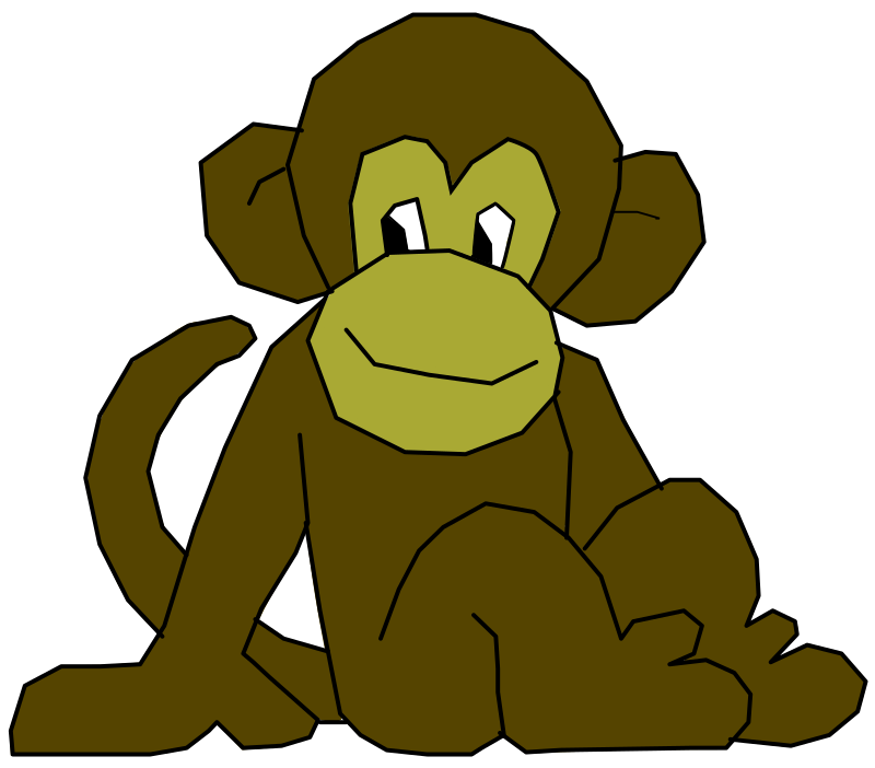 Cute orangutan monkey | Free SVG