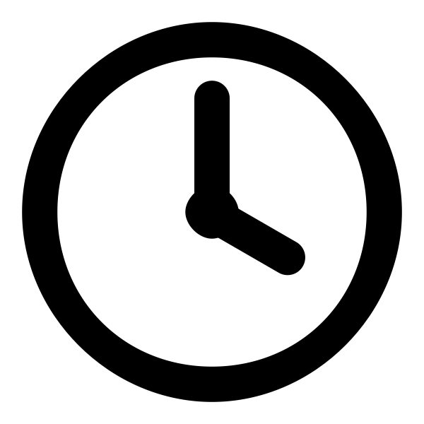 Clock icon monochrome