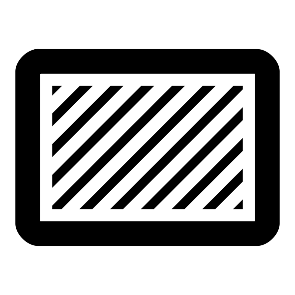 Clip art of rectangle with diagonal stripes