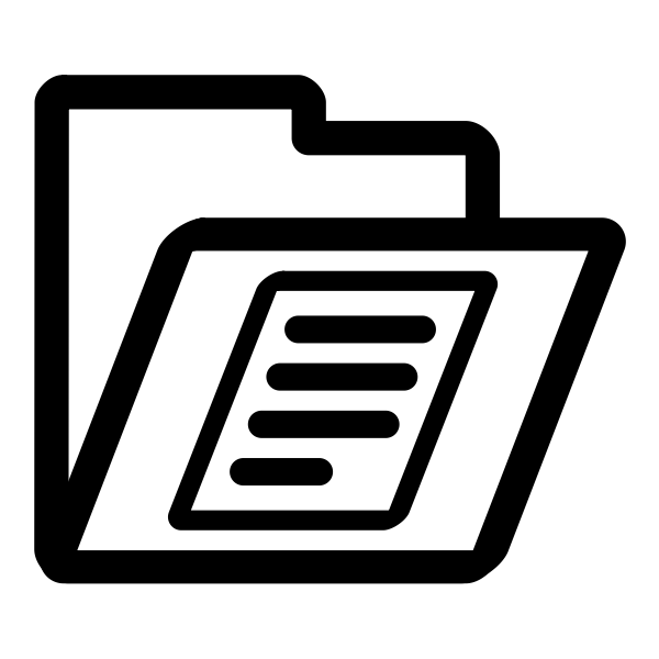 Vector image of monochrome folder