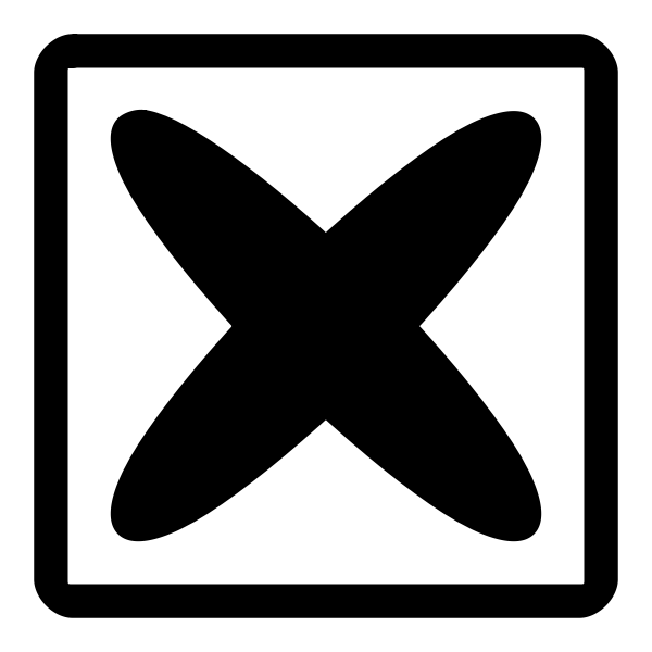 Black clear symbol