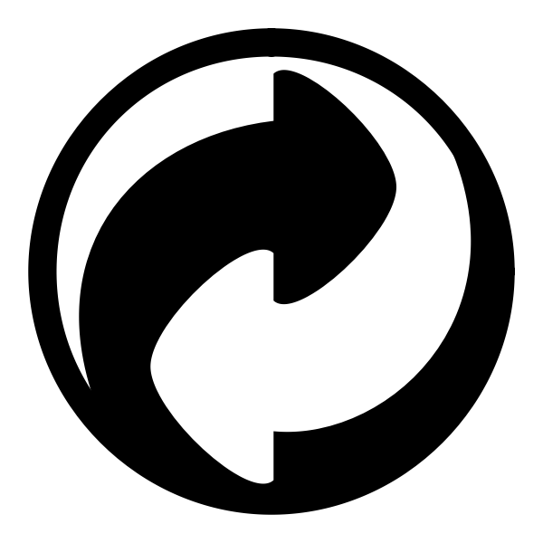 Recycling symbol monochrome icon