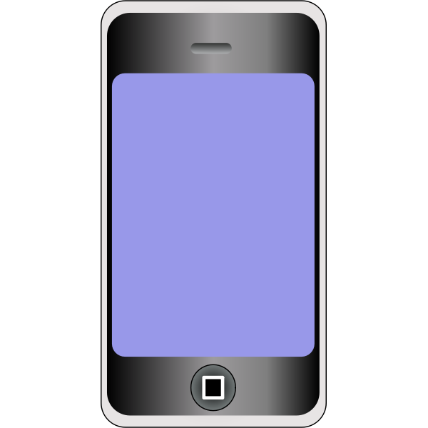 Vector graphics of mobile phone with big screen