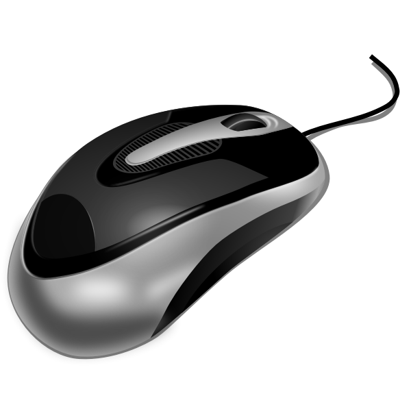 Photorealistic vector image of computer mouse