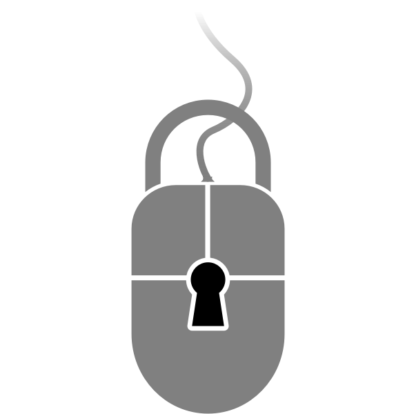 Vector image of mouse with lock
