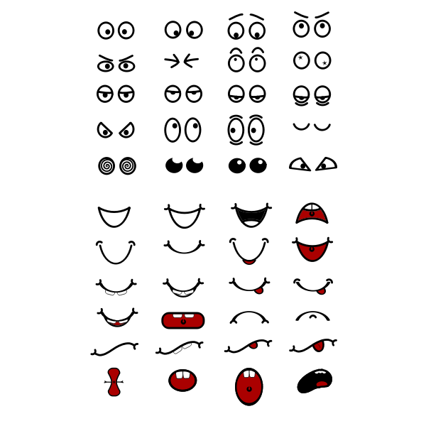 Cartoon Mouth and Eyes