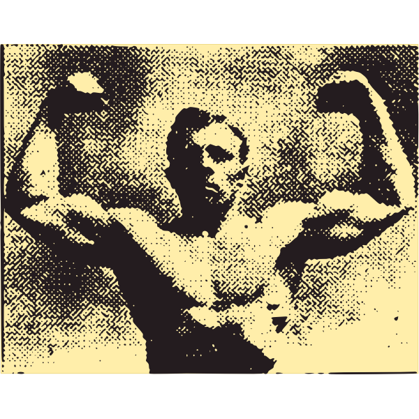 Vector image of a muscular man