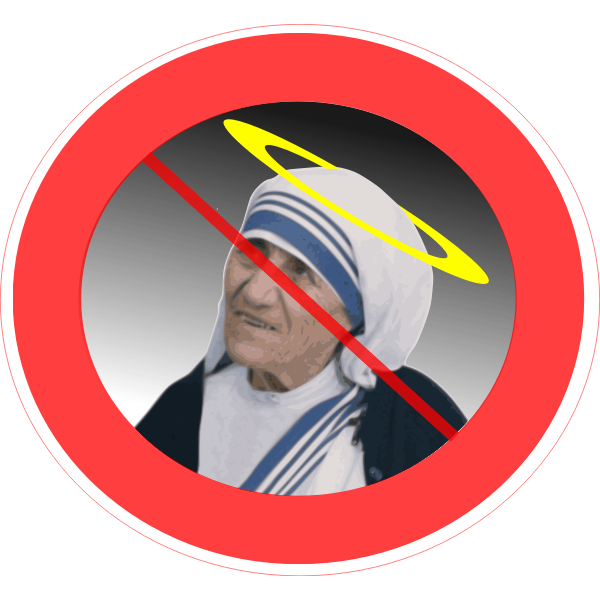 Download Mother Teresa Prohibition Sign Free Svg