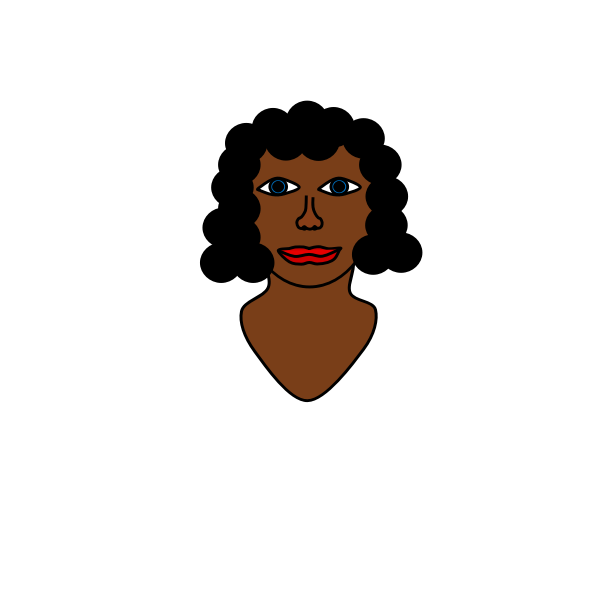 Afro-American woman's face vector image