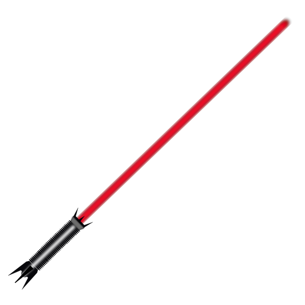 Red light saber vector clip art