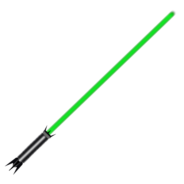 Green light saber vector clip art