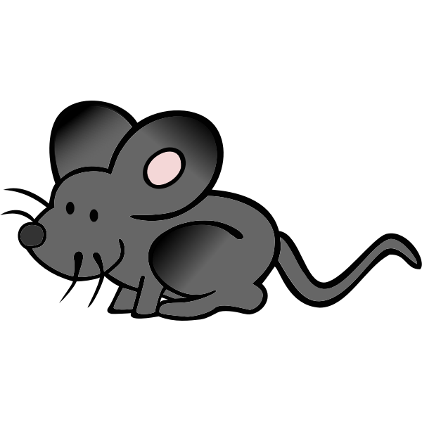 Vector image of hiding cartoon mouse | Free SVG