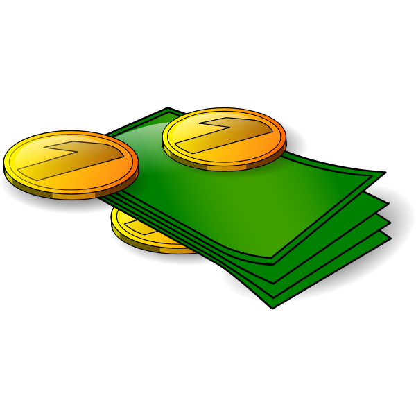 Money - banknotes and coin | Free SVG