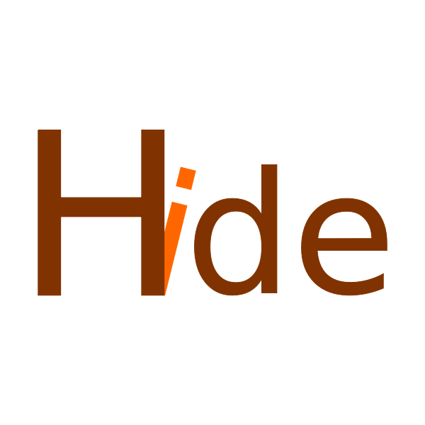 the i in hide hiding