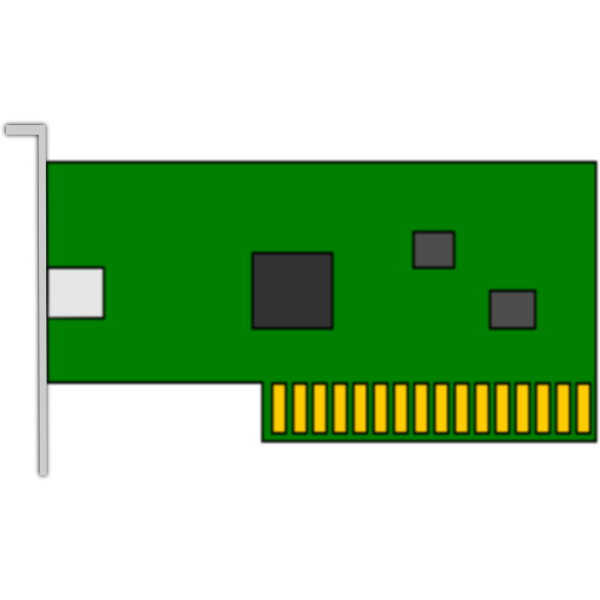 Vector drawing of basic PCI network card