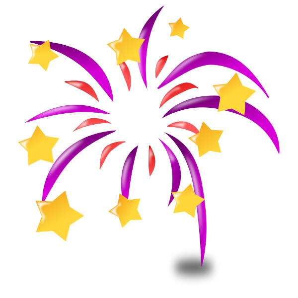 Colorful fireworks vector image