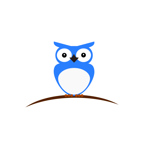 New blue owl | Free SVG
