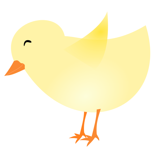 Vector image of a chick