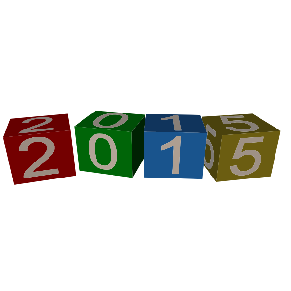 New Year 2015 cubes vector graphics