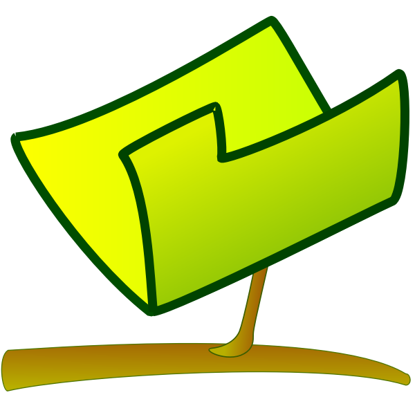 Vector graphics of green computer sign