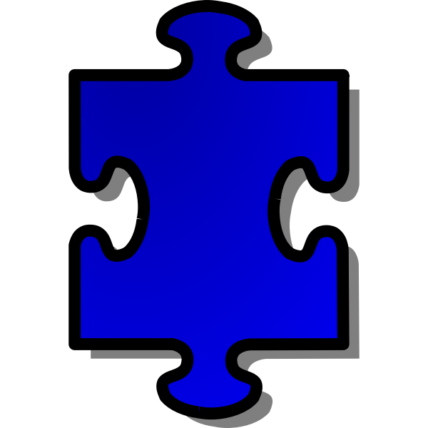 Vector clip art of puzzle piece 1