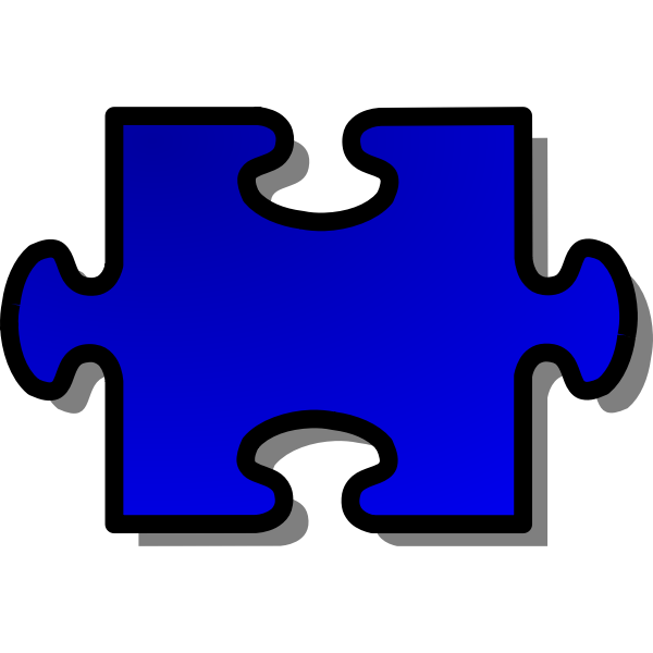 Vector image of puzzle piece 2