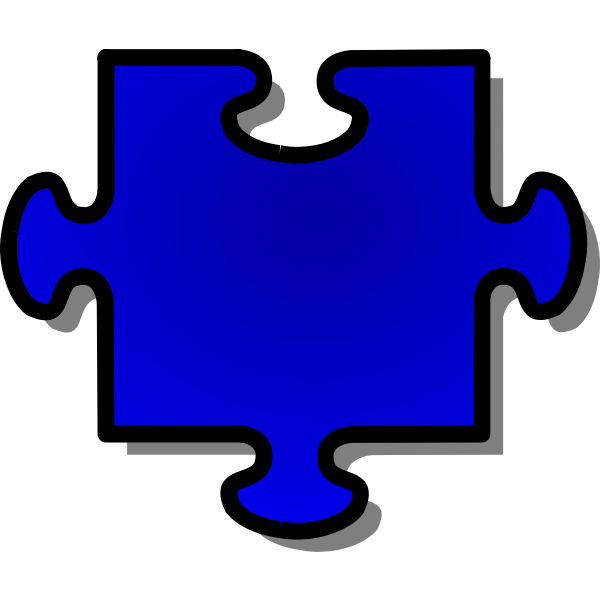 nicubunu Blue Jigsaw piece 06