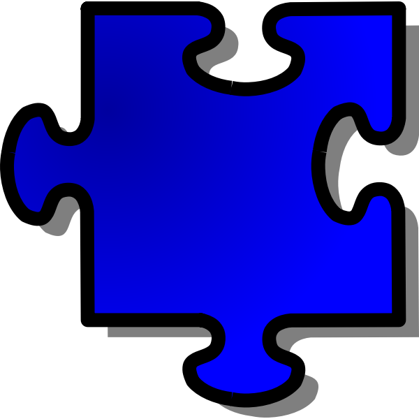 nicubunu Blue Jigsaw piece 2