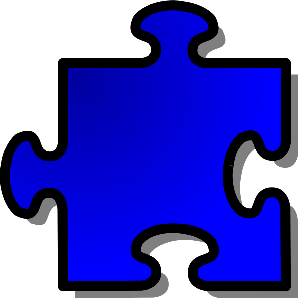 nicubunu Blue Jigsaw piece 3