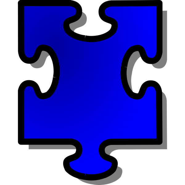 nicubunu Blue Jigsaw piece 5