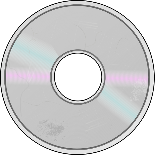 Compact Disc with surface damage graphics