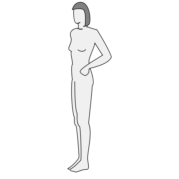 Female body silhouette - side