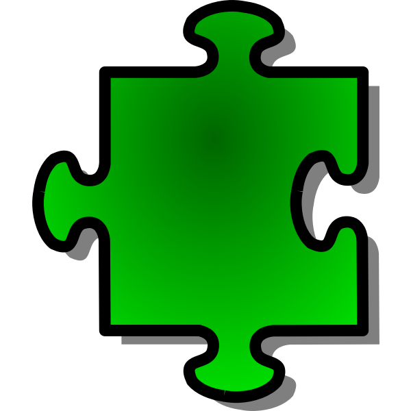 nicubunu Green Jigsaw piece 07