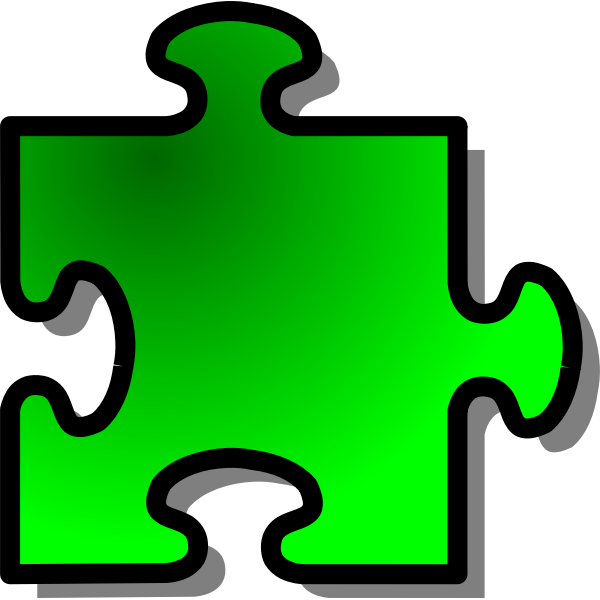 nicubunu Green Jigsaw piece 09