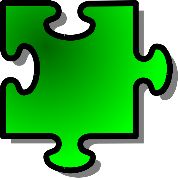 nicubunu Green Jigsaw piece 1